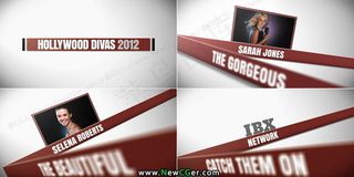 干净简洁的Z字型条带主题展示