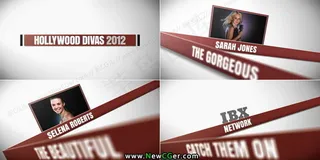 干净简洁的Z字型条带主题展示