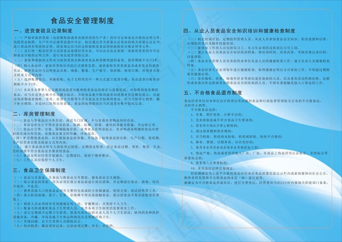 食品安全管理制度cdr矢量模版下载