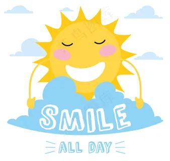 卡通可爱太阳背景