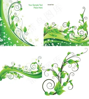 绿色藤类植物矢量素材 绿色藤类植物矢量素材