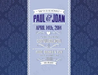 古典花纹背景结婚纪念日设计矢量素材