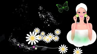 美容 矢量人物 花朵图片