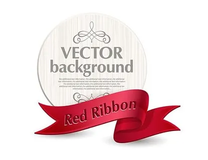 丝带木纹标签矢量素材