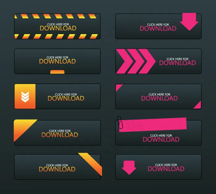 细按钮01矢量eps,ai矢量模版下载