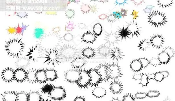 爆炸图形cdr矢量模版下载