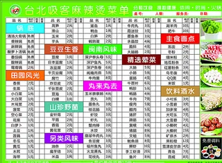 麻辣烫 点菜单图片