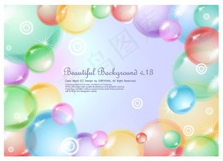 透明的球球气泡背景矢量图