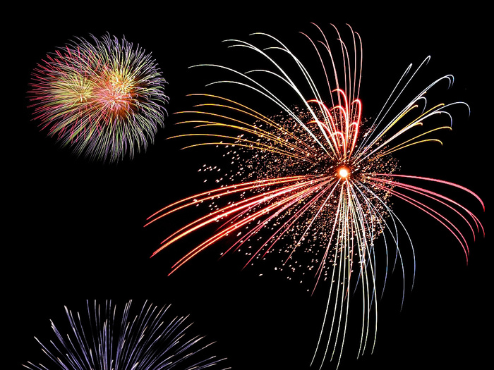 节日烟花彩色烟花焰火海报免抠素材