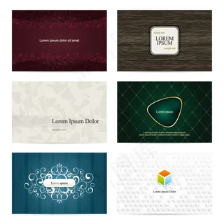 花纹卡片模板01—矢量素材