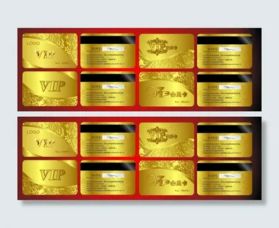 高档金色会员卡