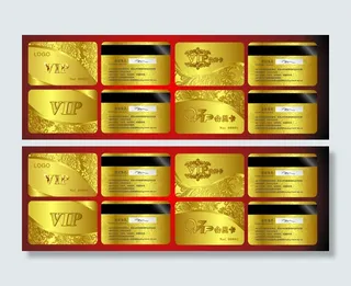 高档金色会员卡