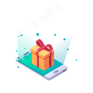 矢量手绘卡通手机礼盒矢量手绘卡通手机礼盒