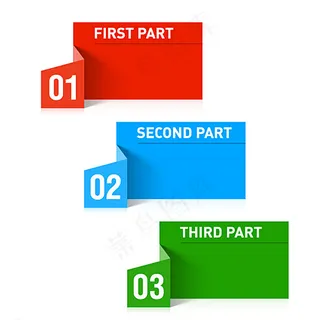 彩色折纸标签图片