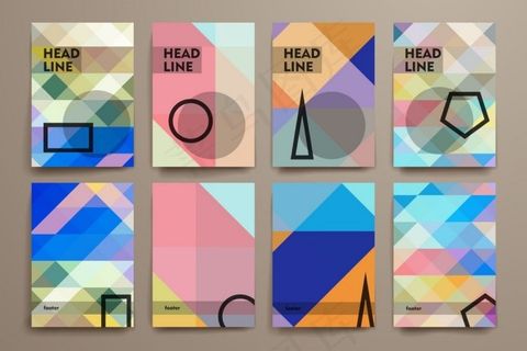 彩色三角形画册图片