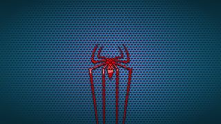 金属立体质感红蜘蛛炫酷背景图片