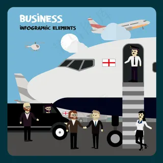 商务接机背景矢量