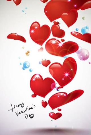 星光璀璨的浪漫心形矢量素材