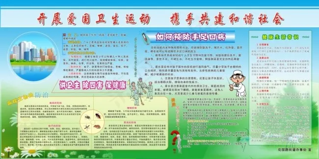 卫生所展板cdr矢量模版下载