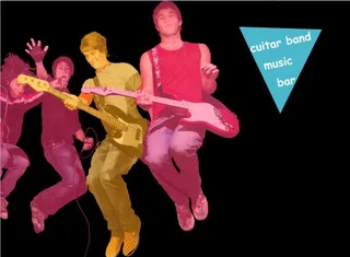 跳起来的吉他手