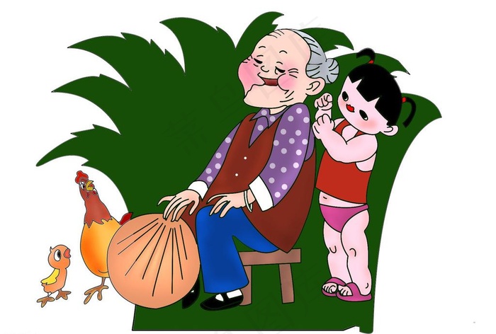 孝敬老人图片psd模版下载
