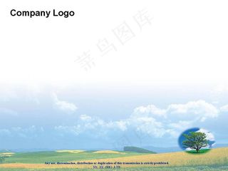 辽阔麦田风光PPT模板