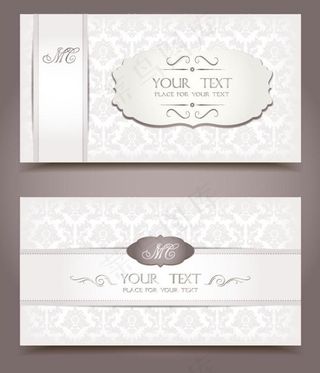 欧式花纹背景贺卡