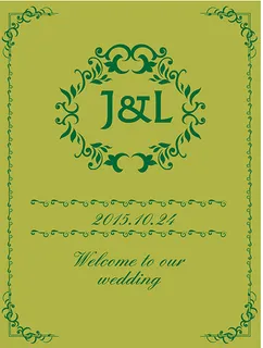 森系婚礼迎宾牌