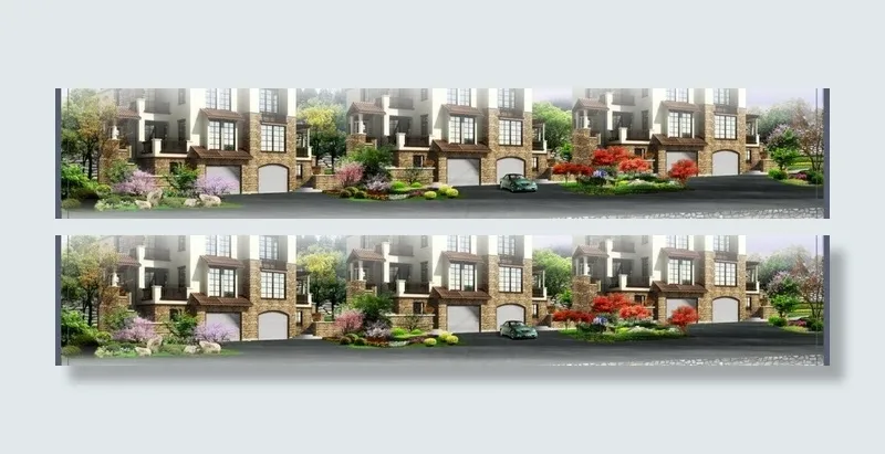 居住区景观 绿化设计图片(5811X1307(DPI:150))psd模版下载