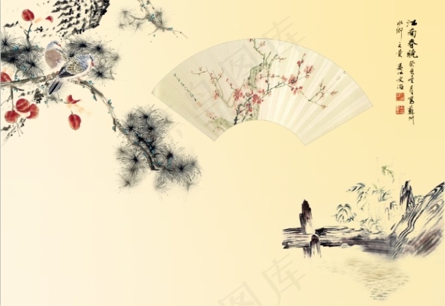 中国画：江南春晓