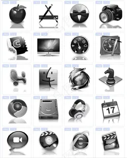 灰色阴影系统图标下载