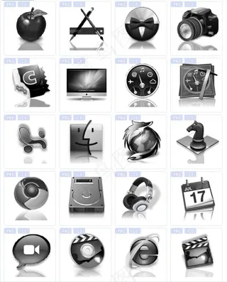 灰色阴影系统图标下载