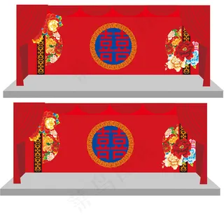 婚礼婚庆舞台背景设计