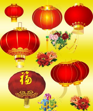 年货节 新年素材 红灯笼