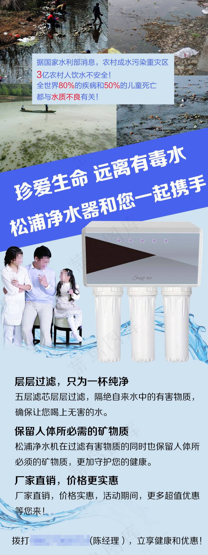 净水器展架(1701X4535(DPI:72))psd模版下载