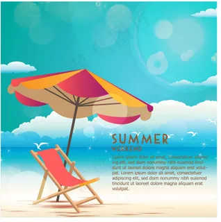 沙滩上的太阳伞