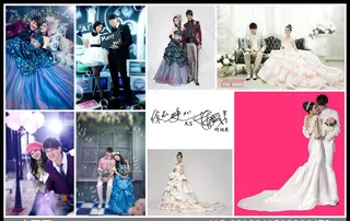 大S和何润东唯美婚纱大片