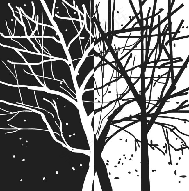 现代简约风格黑白矢量下载