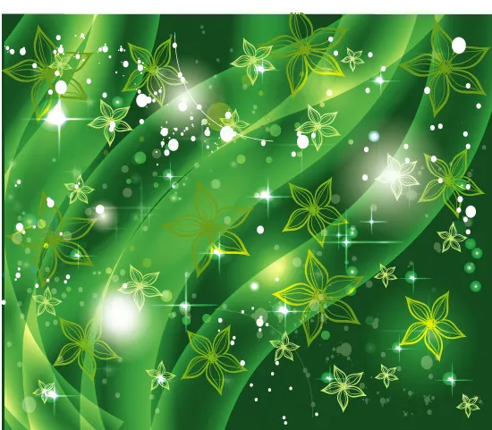 繁星点点清新绿色背景矢量图ai矢量模版下载