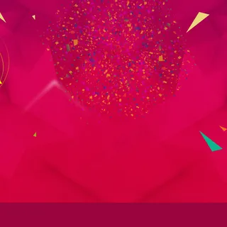 红色喜庆节日礼花立体块碎块背景