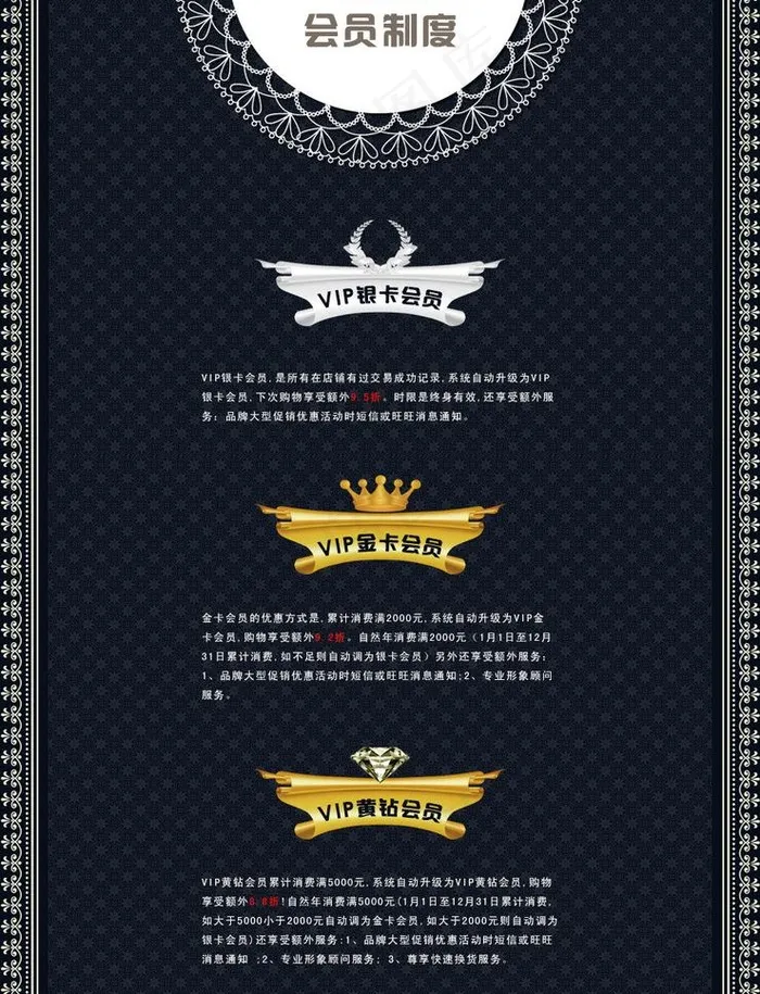 会员制度图片psd模版下载