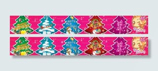 2010年圣诞幼儿园儿童贴纸五组图...