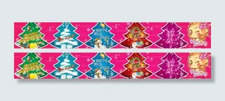 2010年圣诞幼儿园儿童贴纸五组图...