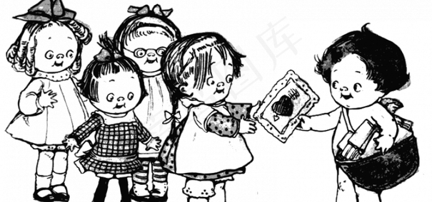 丘比特女孩矢量剪贴画