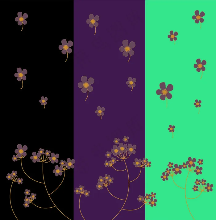 threecolor花朵背景矢量ai矢量模版下载