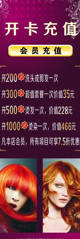 发廊x展架图片cdr矢量模版下载