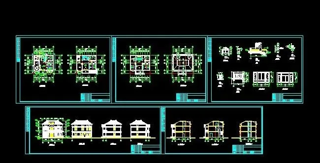 二层独栋带阁楼小别墅设计图12x1...