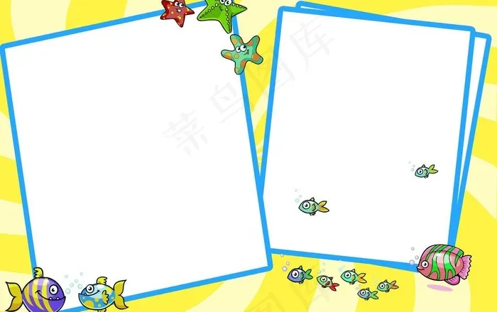 可爱卡通动物相片模板图片psd模版下载