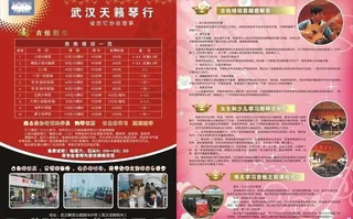 天籁琴行宣传单图片