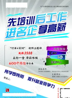 IT培训学校海报图片